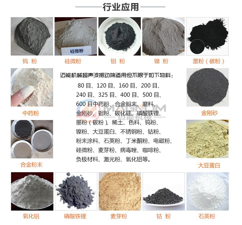 氧化鉛超聲波振動篩行業應用